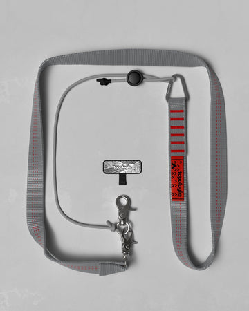 20mm Sling 繩索背帶 / 淺灰 + 手機掛繩夾片
