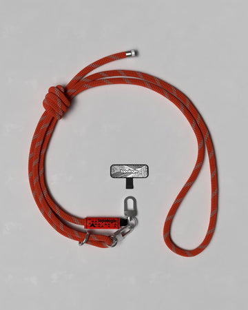 8.0mm Rope 繩索背帶 / 反光咖啡紅 + 手機掛繩夾片