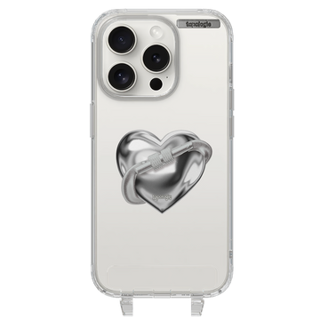 The First Ascent / Silver Metallic Heart / iPhone 15 Pro