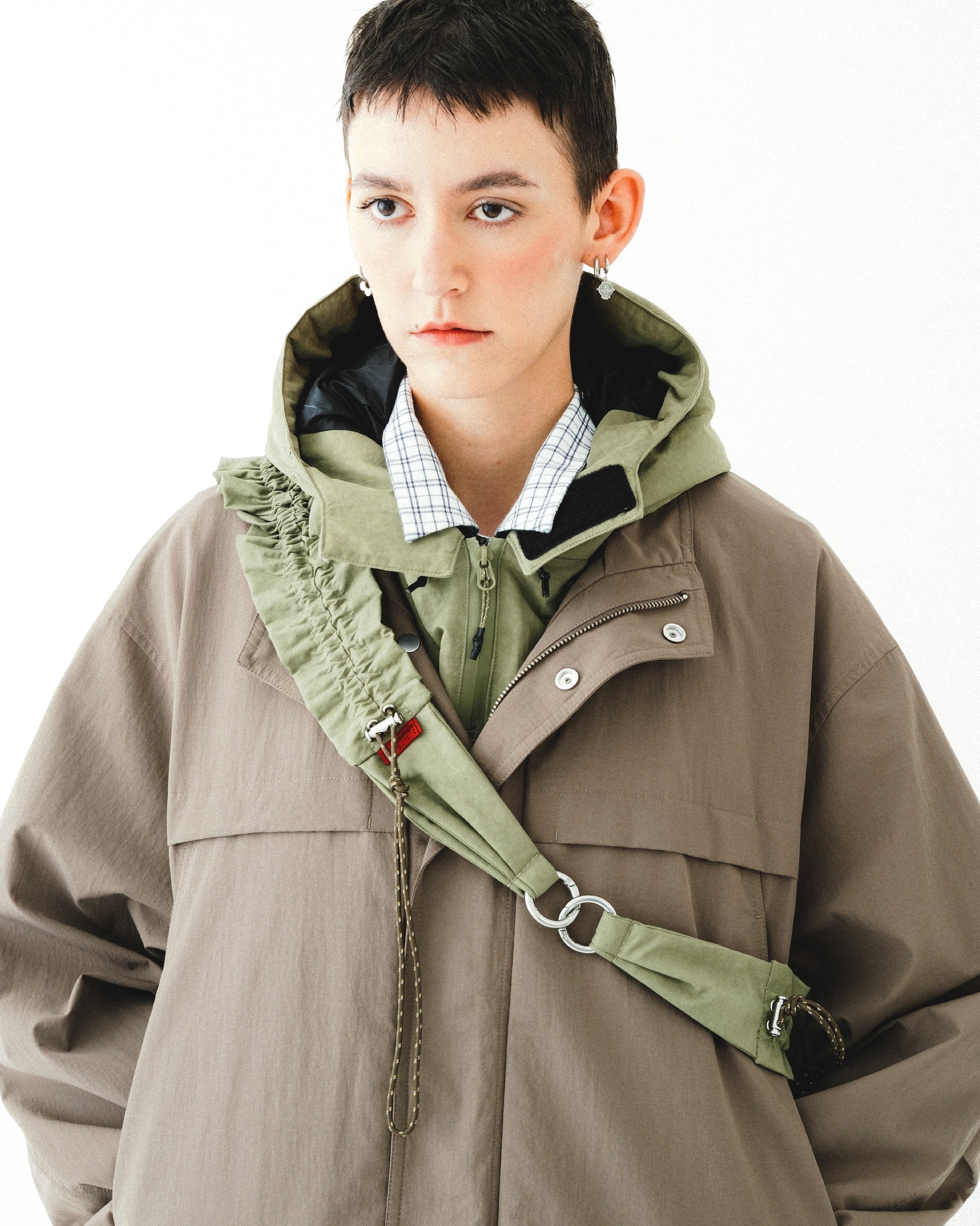 防風便攜兜帽 / 青苔綠