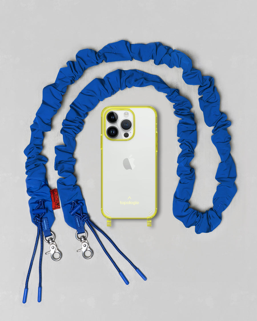 Verdon 手機殼 / 透色螢光黃 / Bungee 繩索背帶 未來藍