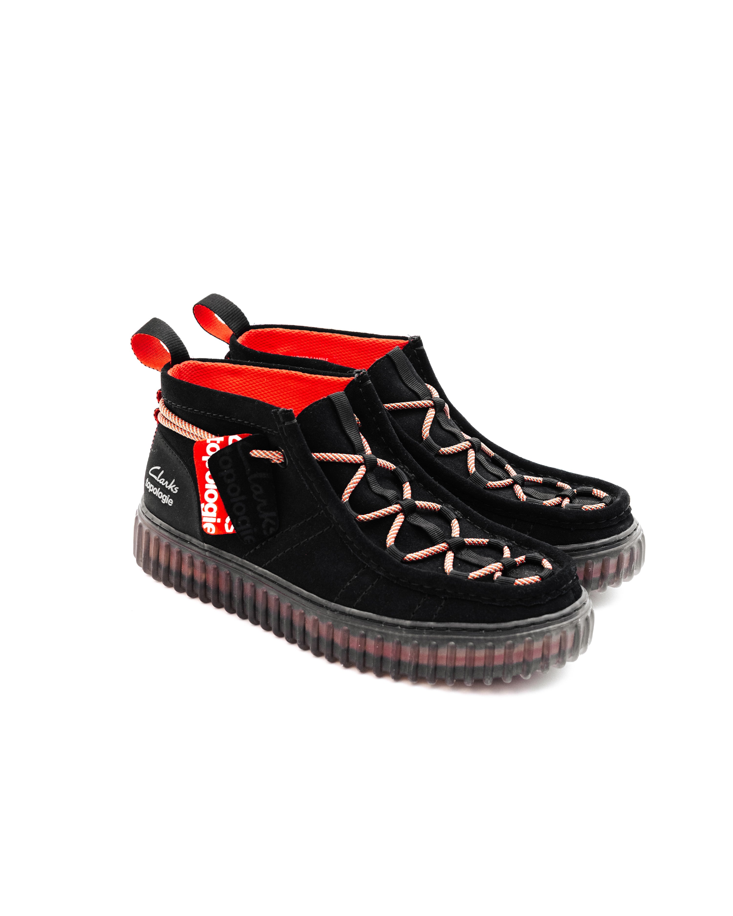 Topologie x Clarks Torhill Hi 羅紋厚底餅乾鞋 / 黑色