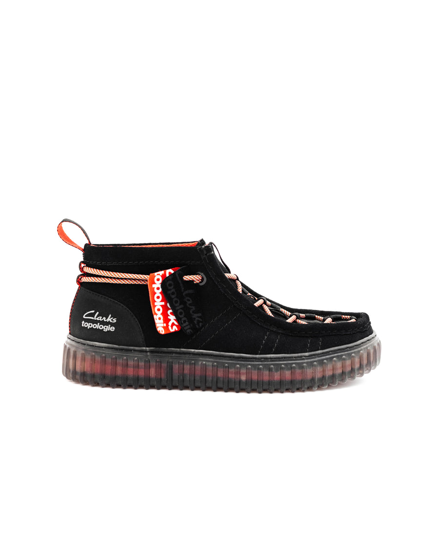 Topologie x Clarks Torhill Hi 羅紋厚底餅乾鞋 / 黑色