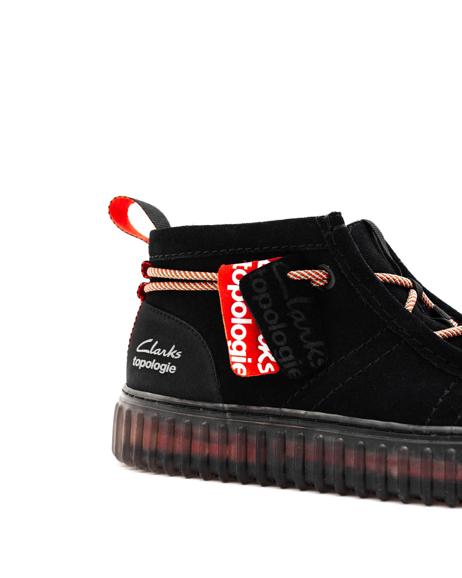 Topologie x Clarks Torhill Hi 羅紋厚底餅乾鞋 / 黑色