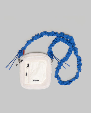 Tinbox 斜挎包 / Fleece / 米白 / Bungee 繩索背帶 未來藍