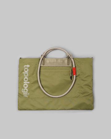 Utility 郵差包 / 橄欖綠 / 10mm Loop繩環 鼠尾草綠格紋