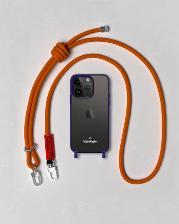 Verdon 手機殼 / 透色螢光紫 / 8.0mm 沙漠橙