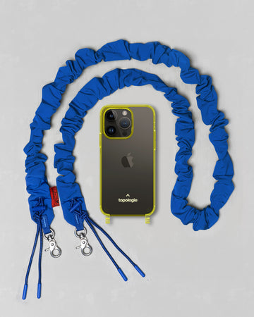 Verdon 手機殼 / 透色螢光黃 / Bungee 繩索背帶 未來藍