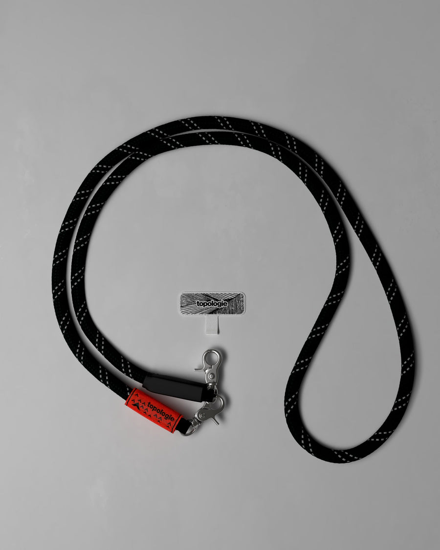 10mm 繩索背帶 / 反光黑 + 手機掛繩夾片