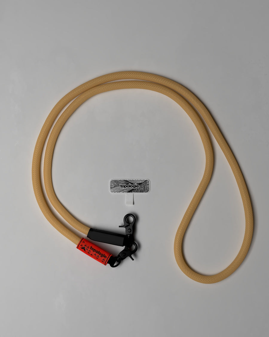 10mm Rope 繩索背帶 / 卡其 + 手機掛繩夾片