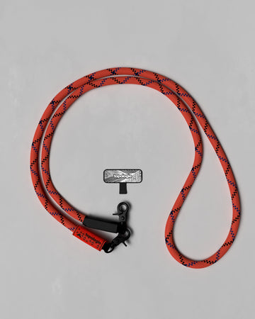 10mm Rope 繩索背帶 / 咖啡紅花紋 + 手機掛繩夾片