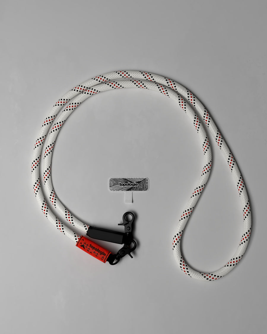 10mm Rope 繩索背帶 / 白色圖案 + 手機掛繩夾片
