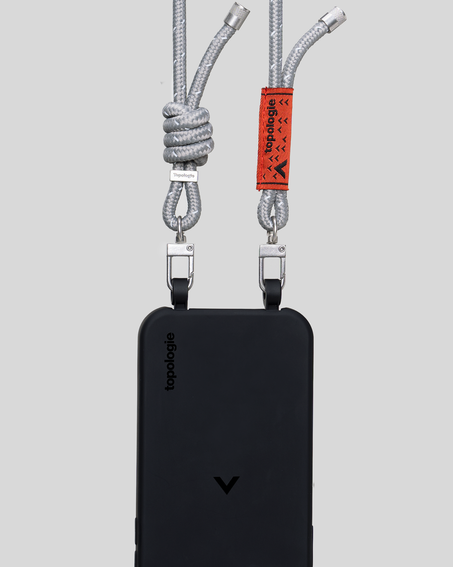 Dolomites 繩索背帶手機殼 / 黑色 / 6.0mm 反光石灰