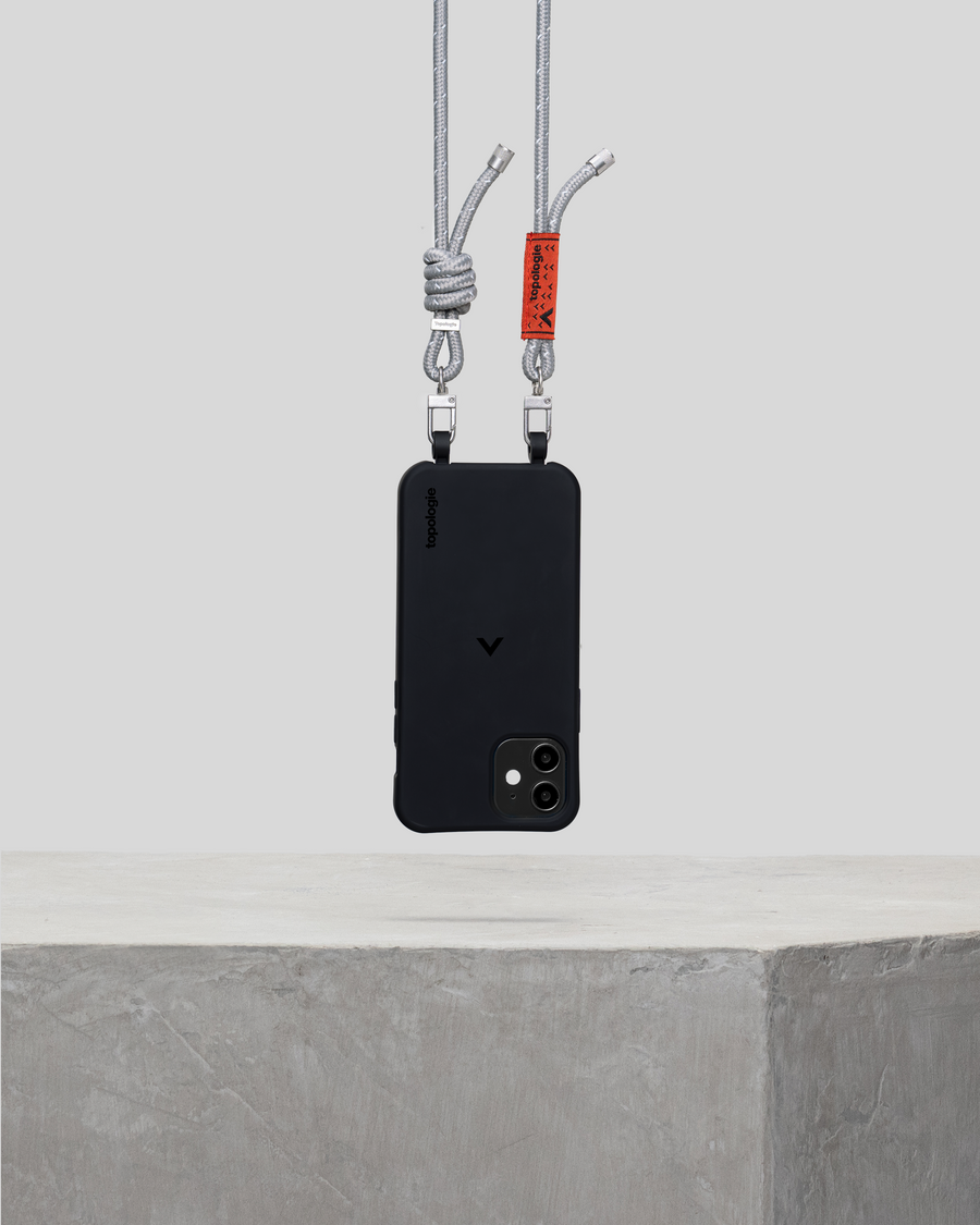 Dolomites 繩索背帶手機殼 / 黑色 / 6.0mm 反光石灰