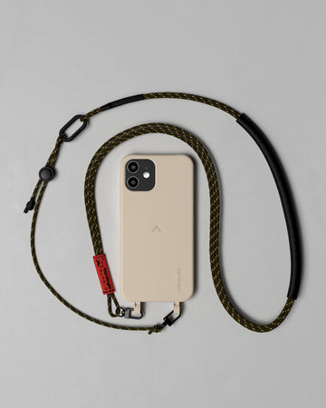 Dolomites 繩索背帶手機殼 / 沙色 / 3.0mm 淺軍綠圖案
