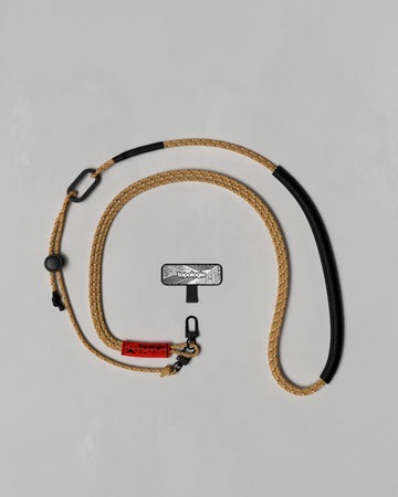 3.0mm Tricord 繩索背帶 / 卡其圖案 + 手機掛繩夾片