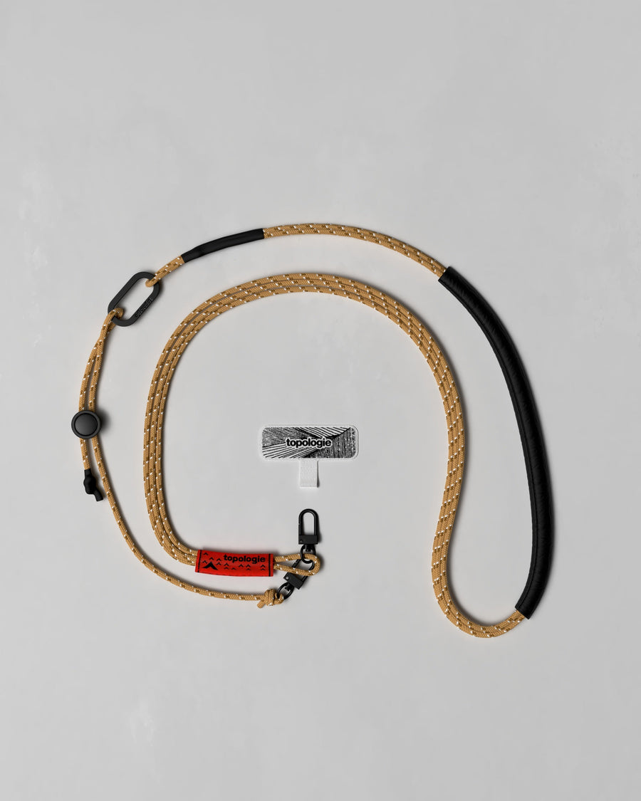 3.0mm Tricord 繩索背帶 / 卡其圖案 + 手機掛繩夾片
