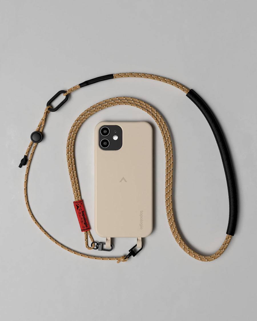 Dolomites 繩索背帶手機殼 / 沙色 / 3.0mm 卡其圖案