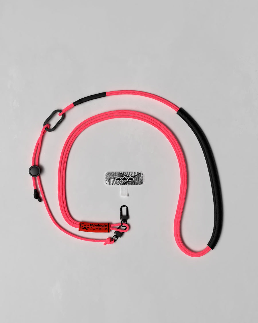 3.0mm Tricord 繩索背帶 / 亮粉紅 + 手機掛繩夾片