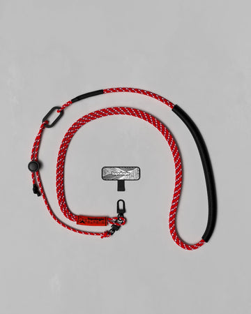 3.0mm Tricord 繩索背帶 / 磚紅圖案 + 手機掛繩夾片