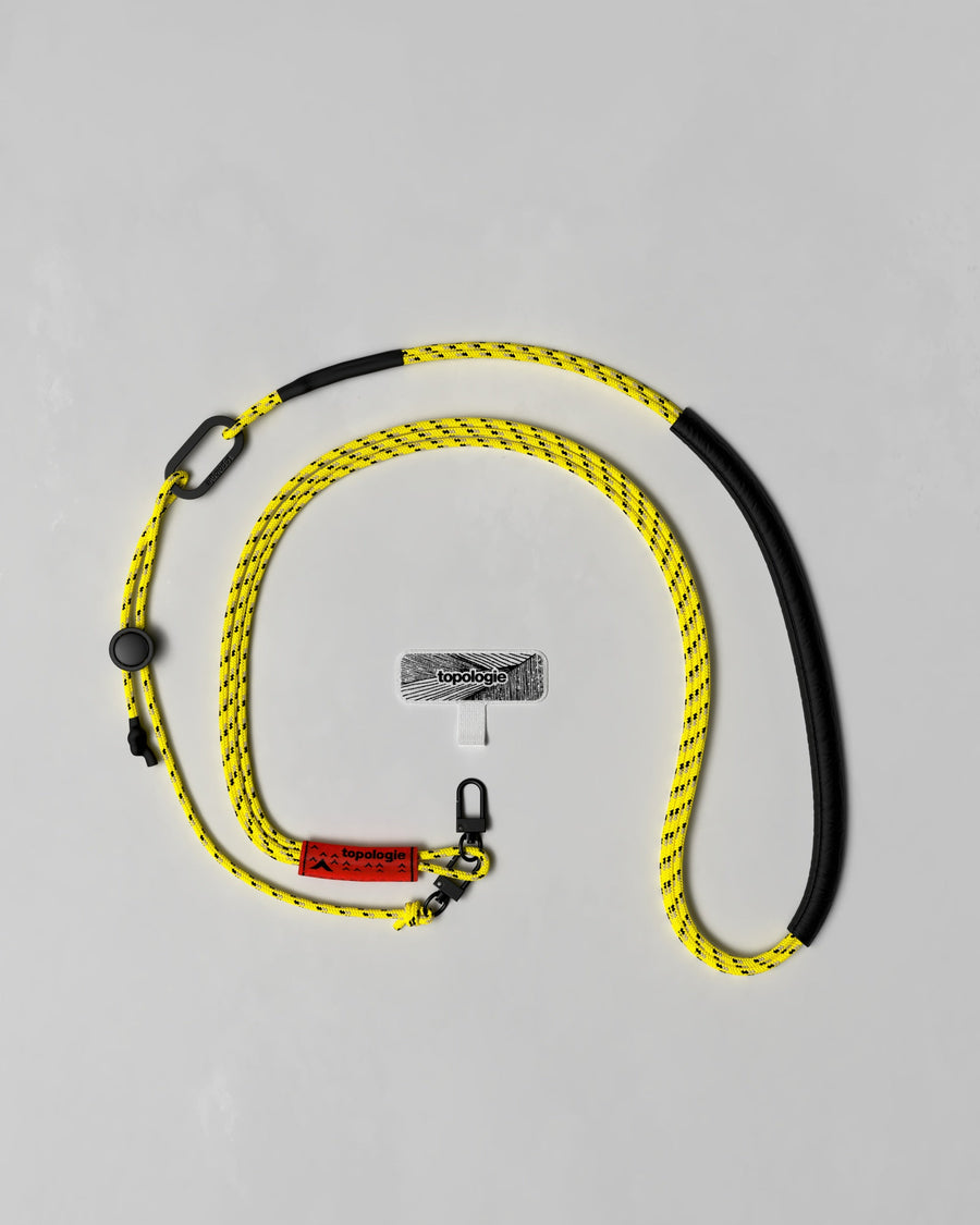 3.0mm Tricord 繩索背帶 / 亮黃圖案 + 手機掛繩夾片