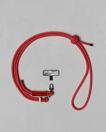 手機掛繩夾片 + 6.0mm Rope / 繩索背帶 / 反光磚紅