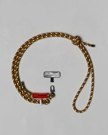 手機掛繩夾片 + 6.0mm Rope / 繩索背帶 / 咖啡藍