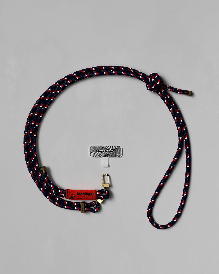 6.0mm Rope 繩索背帶 / 海軍藍圖案 + 手機掛繩夾片