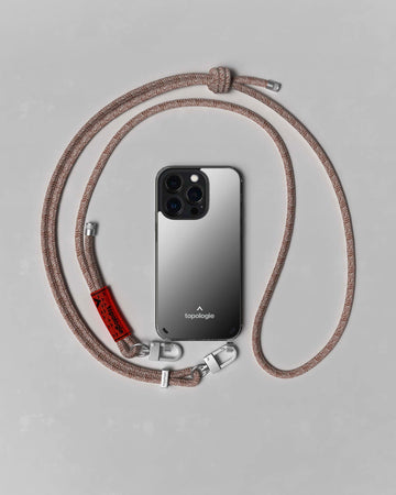 Verdon 繩索背帶手機殼 / 鏡面 / 6.0mm 蜜桃粉混色圖案