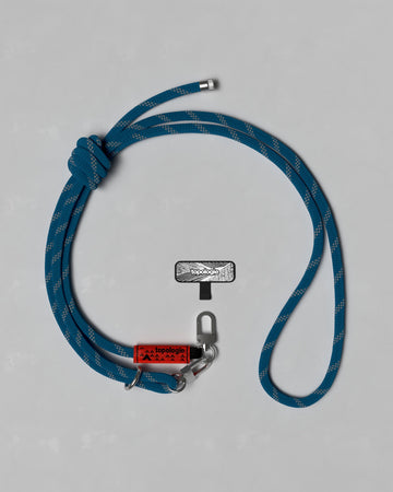 8.0mm Rope 繩索背帶 / 反光水藍 + 手機掛繩夾片