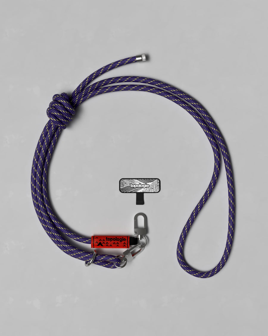 8.0mm Rope 繩索背帶 / 深紫圖案 + 手機掛繩夾片