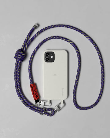 Dolomites 繩索背帶手機殼 / 月亮灰 / 8.0mm 深紫圖案