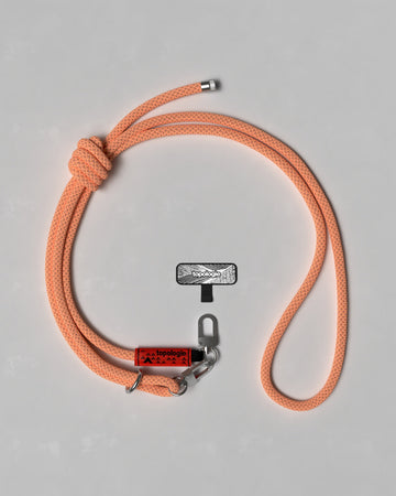 8.0mm Rope 繩索背帶 / 灰橘格紋 + 手機掛繩夾片