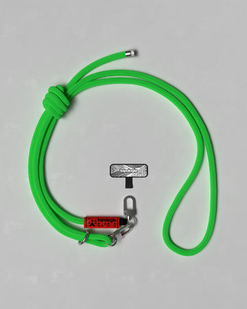 手機掛繩夾片 + 8.0mm Rope 繩索背帶 / 亮綠