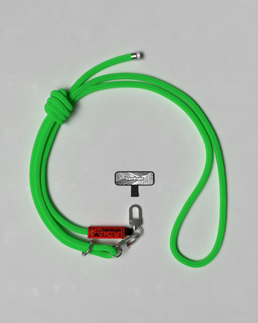 手機掛繩夾片 + 8.0mm Rope 繩索背帶 / 亮綠