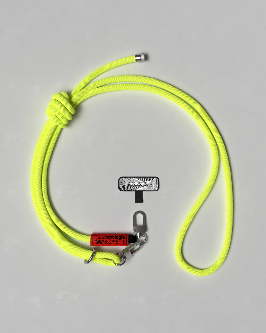 手機掛繩夾片 + 8.0mm Rope 繩索背帶 / 霓黃