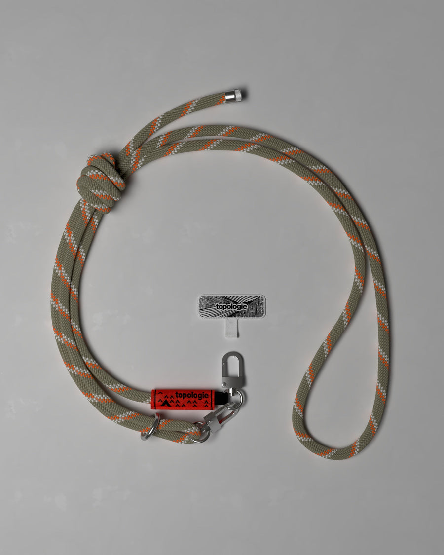 手機掛繩夾片 + 8.0mm Rope 繩索背帶 / 鼠尾草綠圖案