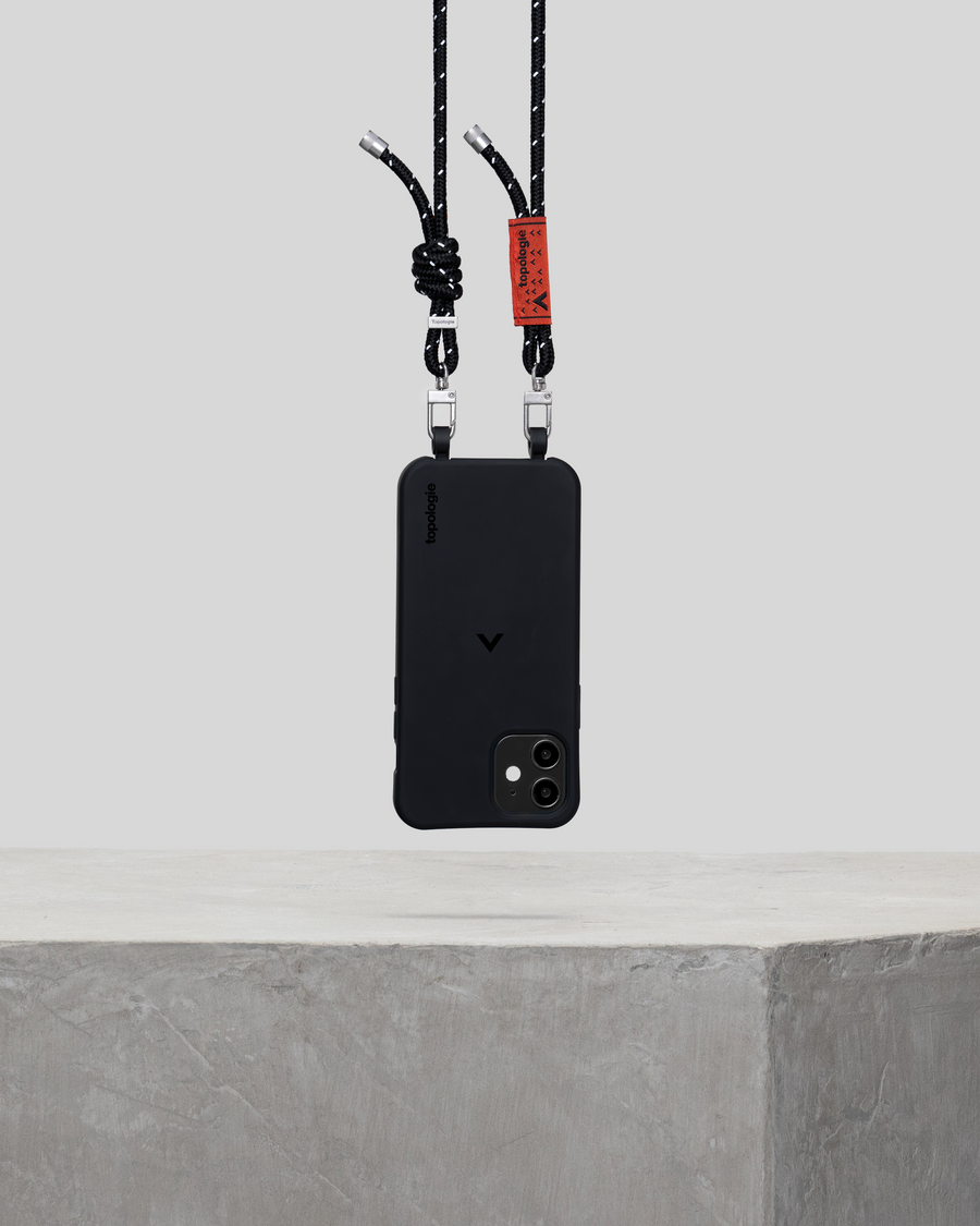Dolomites 繩索背帶手機殼 / 黑 / 6.0mm 反光黑