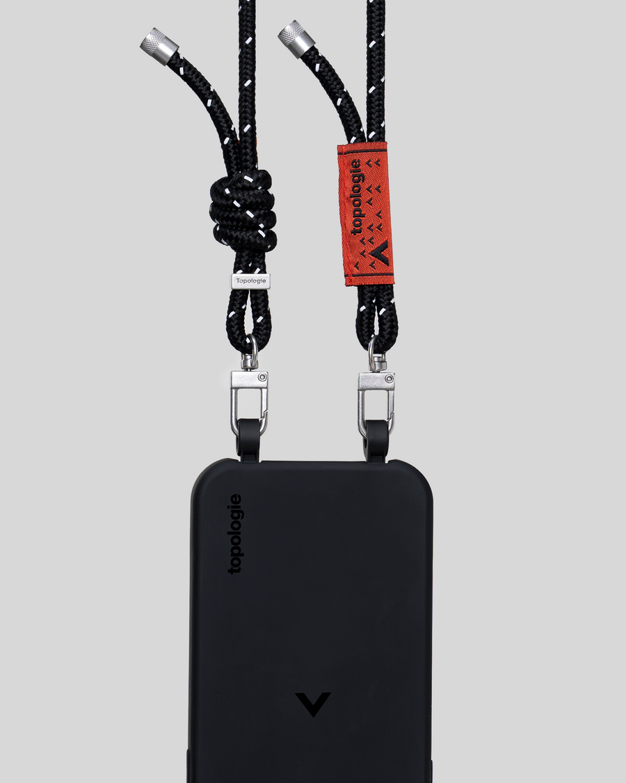 Dolomites 繩索背帶手機殼 / 黑 / 6.0mm 反光黑