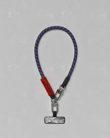 8.0mm 繩索腕帶 / 深紫圖案 + 手機掛繩夾片