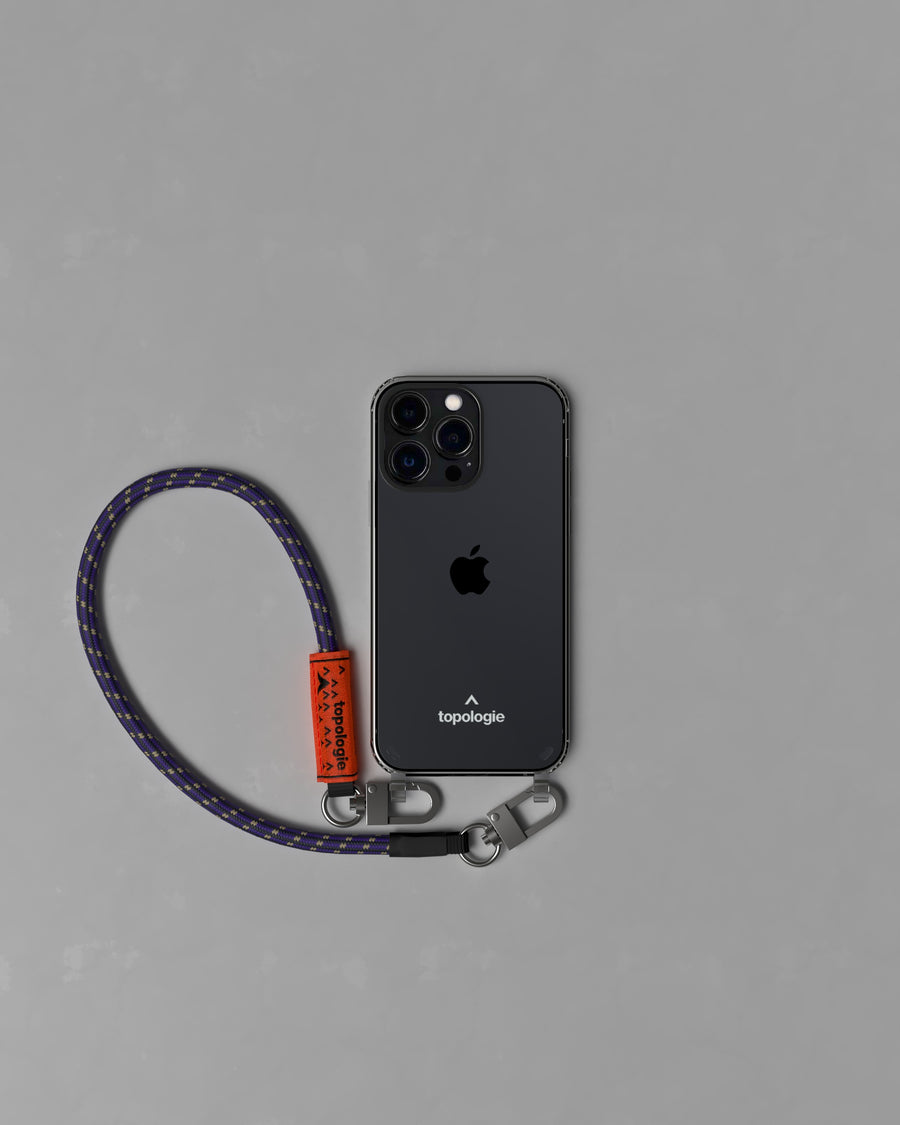 Verdon 手機殼 / 透明 /  8.0mm 繩索腕帶 深紫圖案