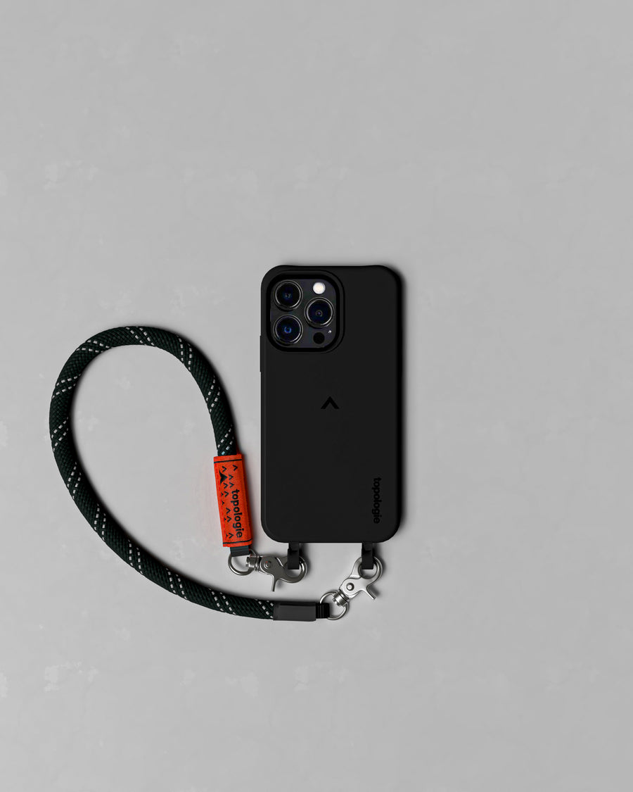 Dolomites 手機殼 / 黑 / 10mm 繩索腕帶 反光黑