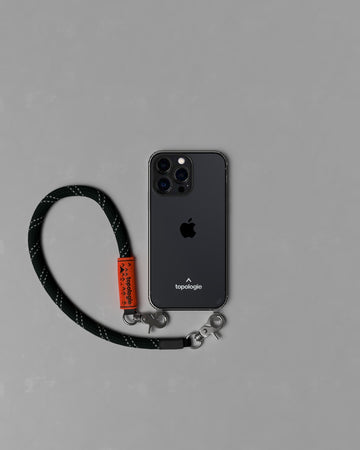 Verdon 手機殼 / 透明 / 10mm 繩索腕帶 反光黑