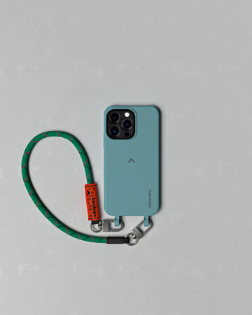 Dolomites 手機殼 / 藍綠 / 8.0mm 繩索腕帶 寶石綠混紅圖案