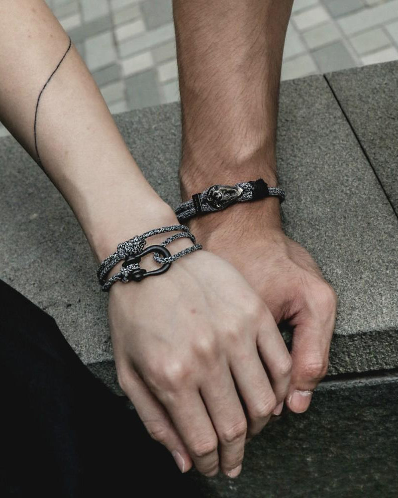 Kalymnos / Black Melange Matte Bracelet