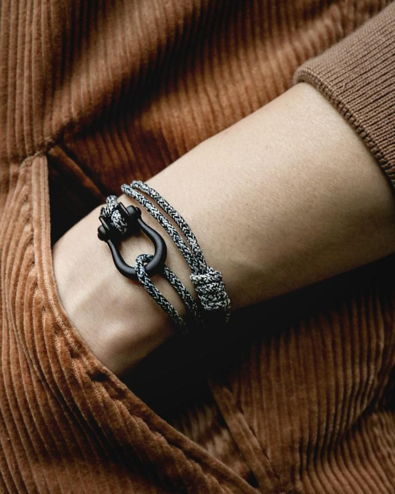 Kalymnos / Black Melange Matte Bracelet