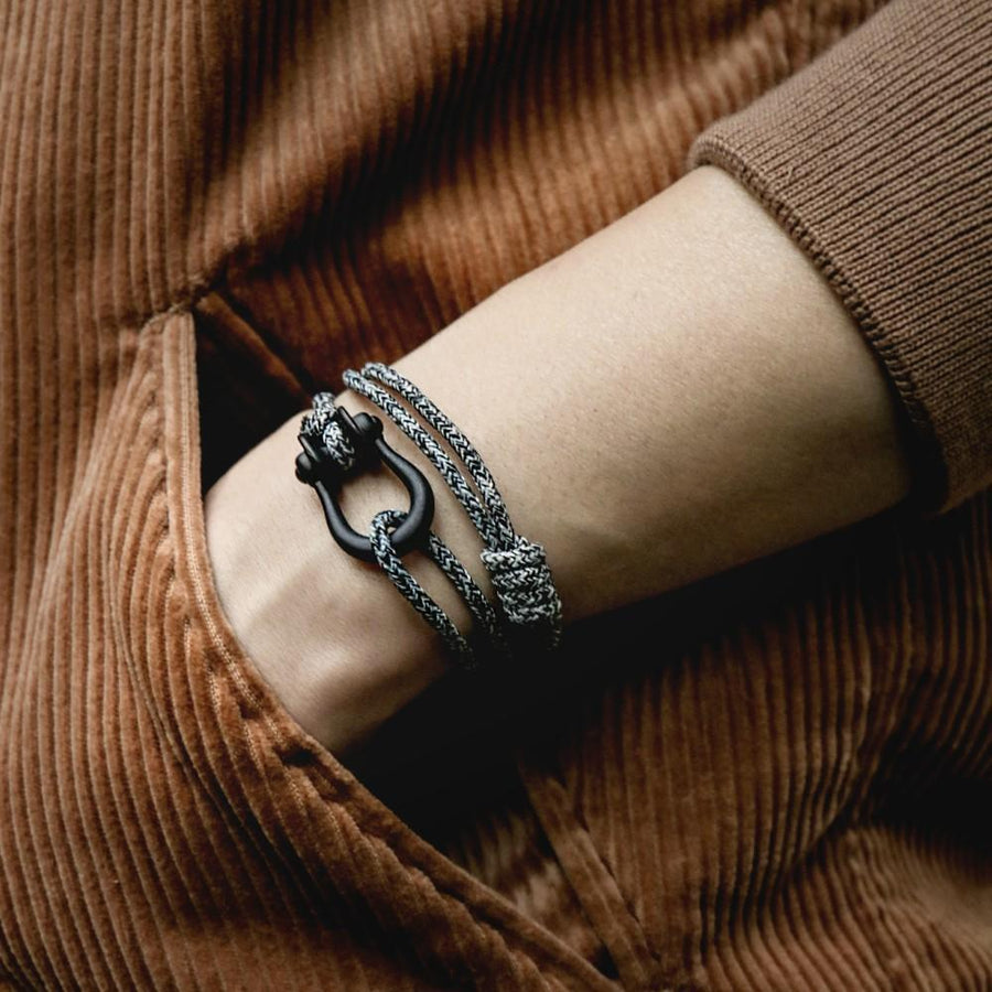 Kalymnos / Black Melange Matte Bracelet