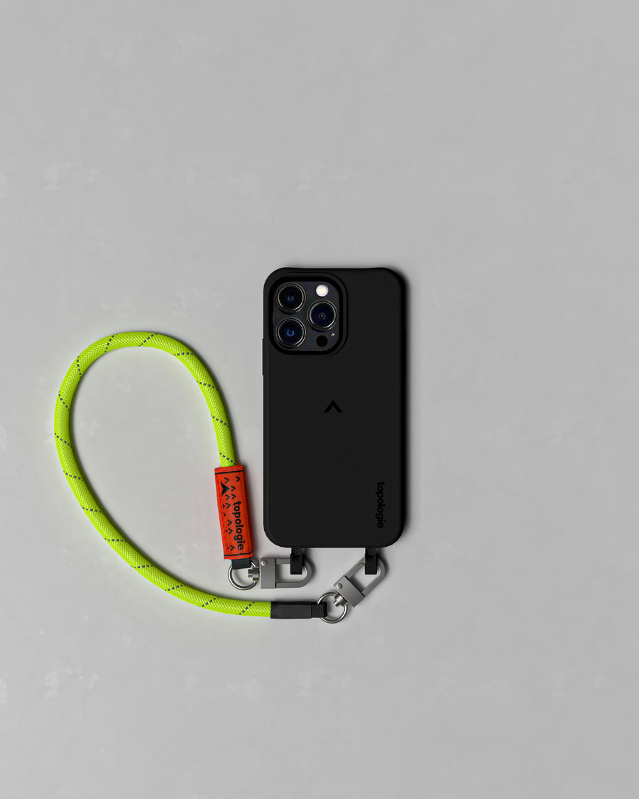Dolomites 手機殼 / 黑 / 8.0mm 繩索腕帶 反光霓黃