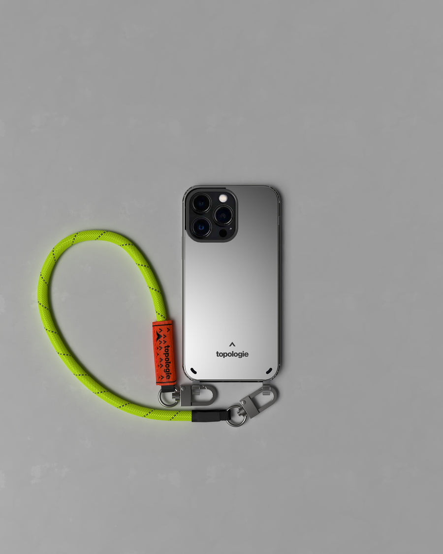 Verdon 手機殼 / 鏡面 / 8.0mm 繩索腕帶 反光霓黃