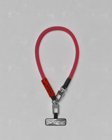 8.0mm 繩索腕帶 / 紅藍混色格紋 + 手機掛繩夾片